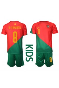 Portugal Bruno Fernandes #8 Babytruitje Thuis tenue Kind WK 2022 Korte Mouw (+ Korte broeken)